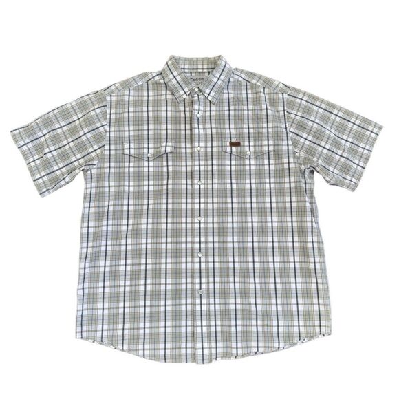 Carhartt Mens Short Sleeve Polo Shirt - Snap Button Closure Size Large - Picture 1 of 5
